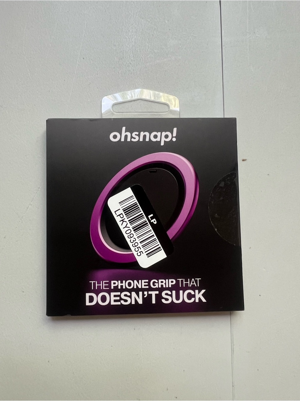 Snap Purple Phone Grip and Stand - Secure One-Handed Hold